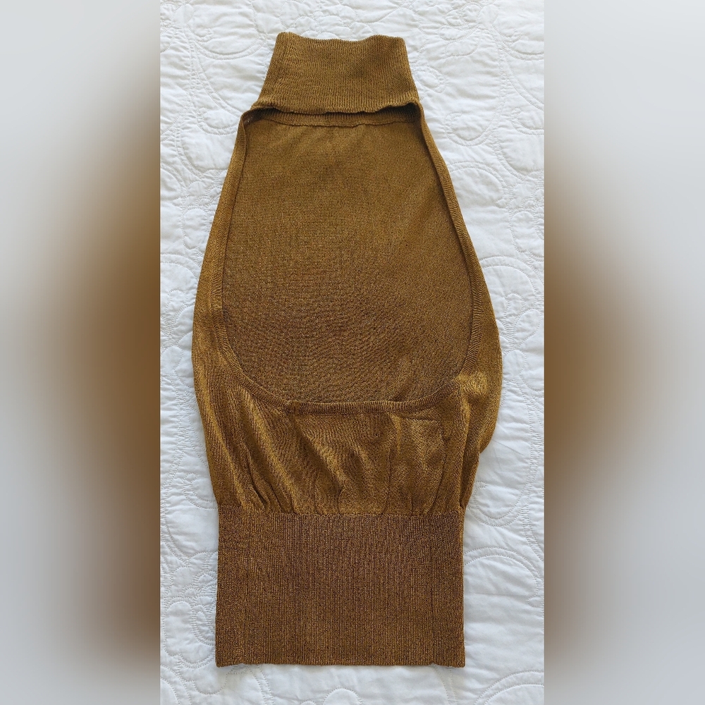 Ellen Tracy Copper Halter Top